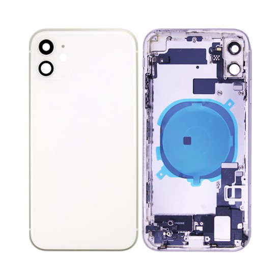 Tampa Traseira com Frame+Flex+Vibrator Apple iPhone 11 Branco Tampa Traseira com Frame+Flex+Vibrator Apple iPhone 11 Branco